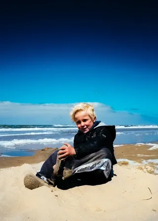 海滩，男孩，快乐，夏天，乐趣，假期，海滩乐趣