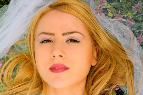 女孩，肖像，公主，金色的头发，故事，春天