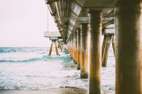 码头，码头，海洋，沧海，水，波浪，海景，海滩