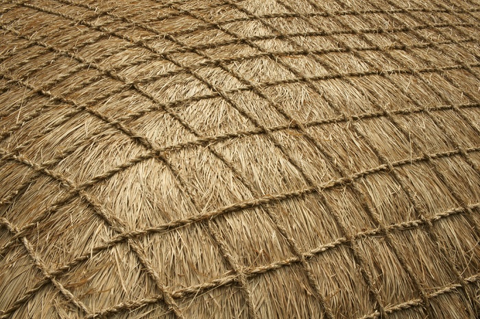 济州，稻草，秒，纹理，混蛋，屋顶