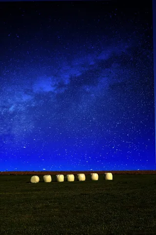 星星，天堂，田野，晚上