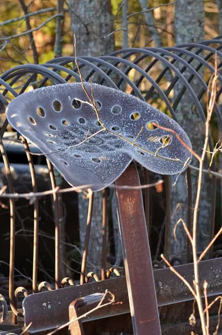 耙子，座椅，生锈