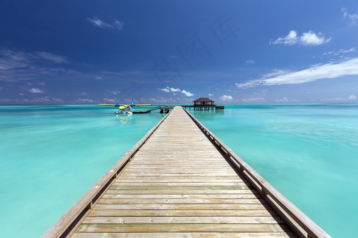 码头，码头，海洋，海，飞机，水上飞机，景观