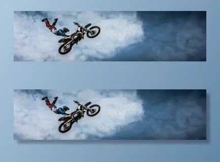 摩托车,,自行车,手链,自由式摩托车跳上天空的云彩