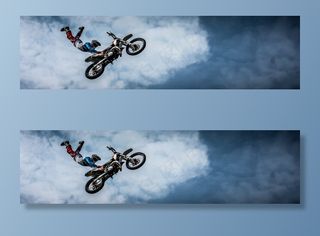 摩托车,,自行车,手链,自由式摩托车跳上天空的云彩