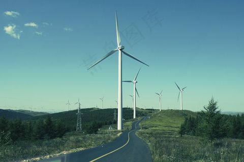 张北，草原路，风车