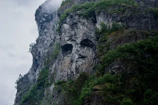 山，侧，悬崖，自然，岩，景观，意见