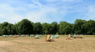 伦敦，公园，大自然，树木，椅子，天空，云