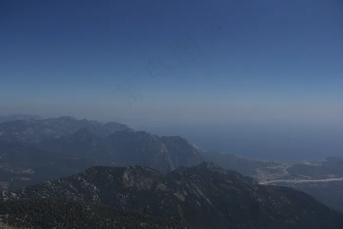 背景，风景，山，森林，树，高清，蓝色