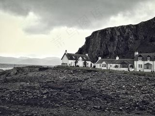 哺乳类,天空,山峦,风景,长城,多云的村庄岩湖