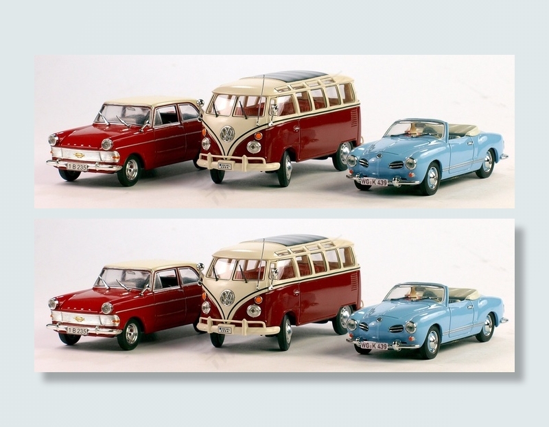 欧宝，大众布利，卡尔曼·吉亚，模型车，业余爱好，休闲