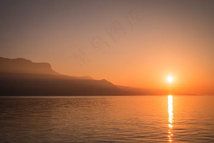 日落，日出，橙色，水，海洋，大海，太阳，黎明