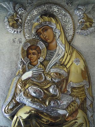 耶稣，玛丽，基督教，宗教，金，银，信仰