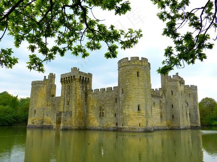 Bodiam，城堡，废墟，护城河，瓦瑟堡，塔