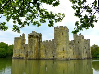 Bodiam，城堡，废墟，护城河，瓦瑟堡，塔