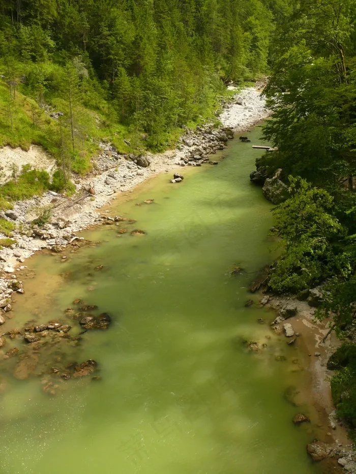 Steirische Salza，河，奥地利，野生，浪漫