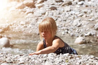 人，人，儿童，女孩，金发，出，自然，巴赫