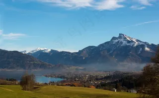 山，自然，风景，高山，湖泊，树，水