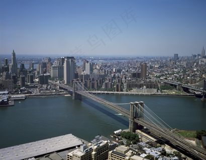布鲁克林大桥，曼哈顿，天际线，视图，具有里程碑意义