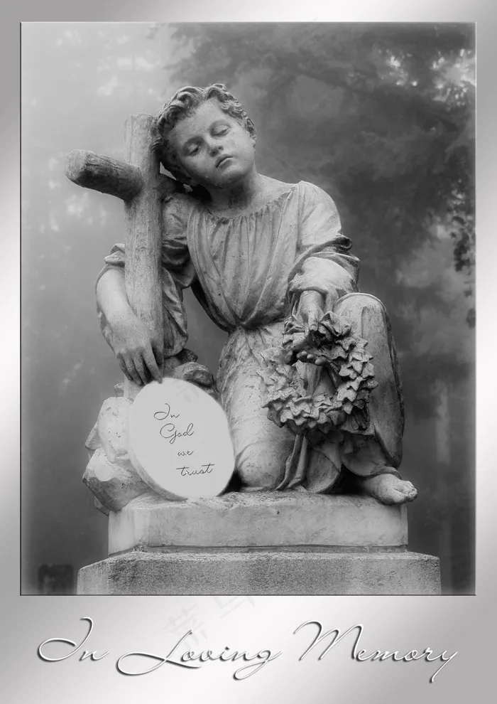哀悼，死亡，死，Trauerkarte，记忆，脸，儿童