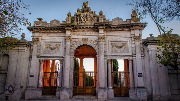 风格，建筑，公墓，街道