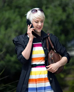 女性，手机，手机，色彩缤纷，电话