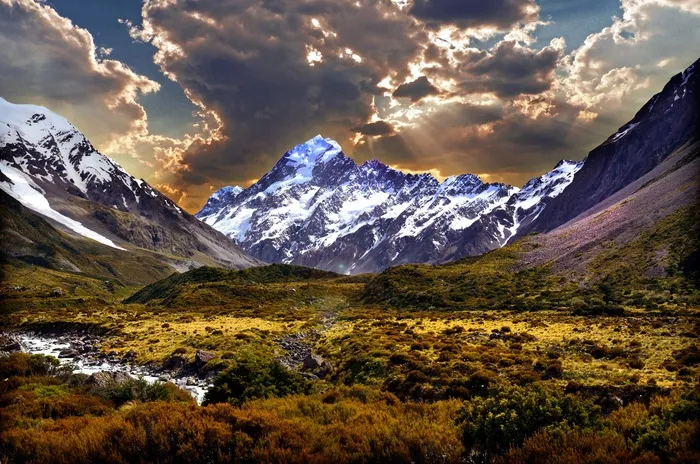 山，风景，自然，史诗，惊艳，充满活力