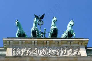 勃兰登堡，目标，柏林，Quadriga，德国，建筑