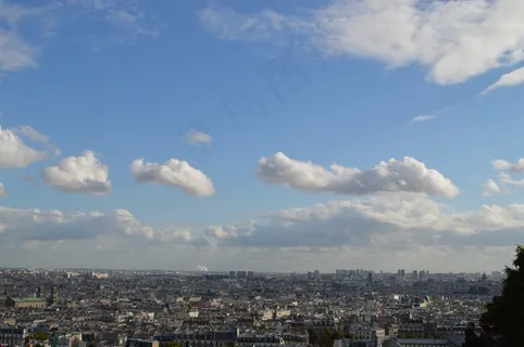 巴黎，天空，地平线，屋顶，景观