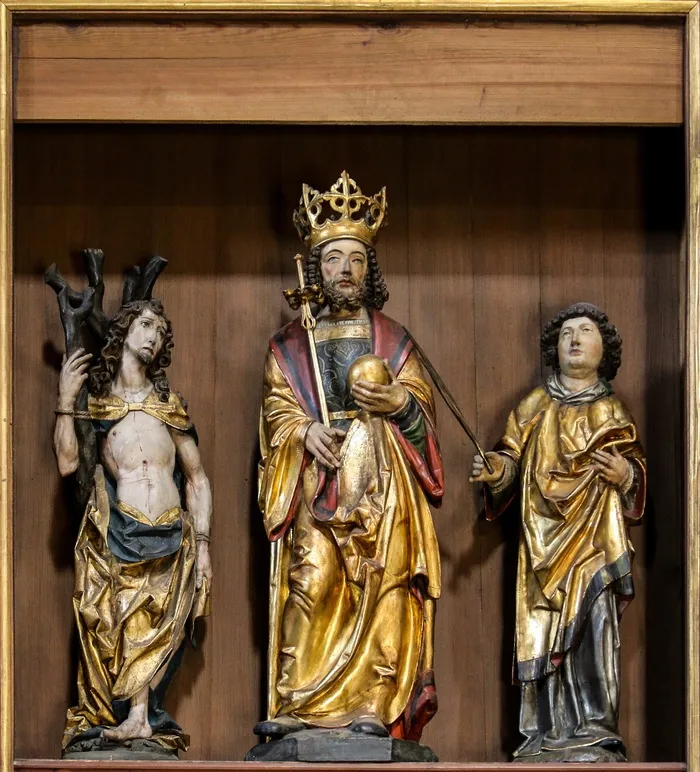 宗教，教堂，祭坛，图像，木，雕刻，金