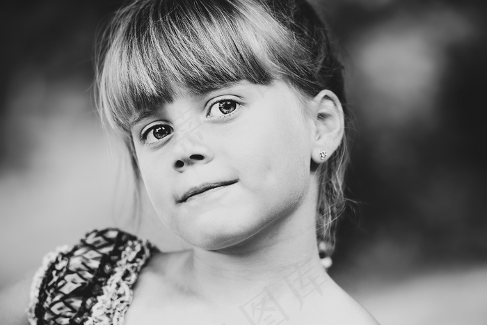 人，人的，儿童，女孩，脸，肖像，关闭