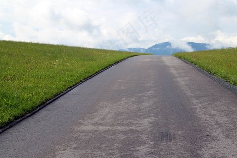 地平线，离开，道路，宽，沥青，自然，自由