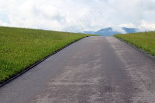 地平线，离开，道路，宽，沥青，自然，自由