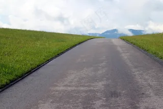 地平线，离开，道路，宽，沥青，自然，自由