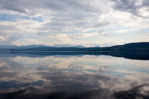 天空，水，反射，云，大海，海洋，景观