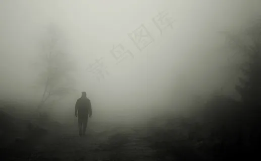 步行者，秋景，起雾，文家，人类，心情，气氛