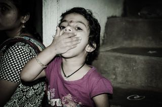 孩子，可爱，吃，快乐，儿童，小小，女孩，年轻