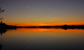 日落，太阳，天空，蓝色，大海