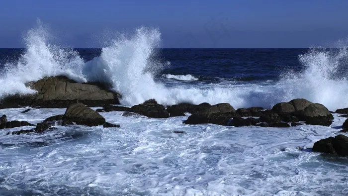 波浪，海，坎伯，朱蒙金，蓝色的大海，冬季海，炸