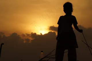 太阳，黄色，日出，日落，云团，天空，傍晚的天空