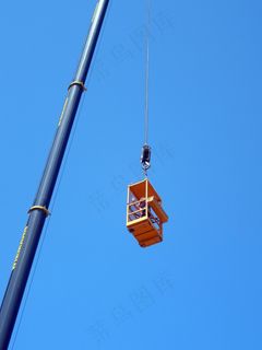 起重机，视图，高度，展望，高，视野，天空