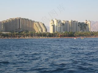 埃拉特，以色列，海，海洋，酒店，架构，天际线