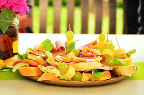 大块，三明治，小吃，吃，占领，游园会