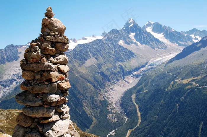 自然，风景，山，整体，雪，背景