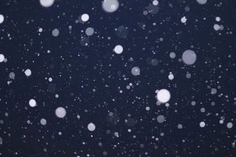 夜，雪，散景，雪花，模糊，下降