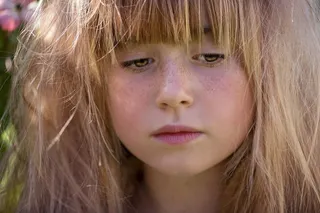 人，人的，女性，女孩，金发，脸，视图