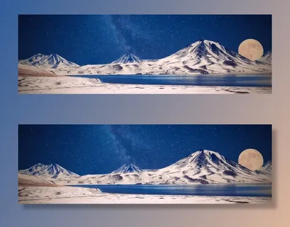 山，山，雪，冬天，月，满月