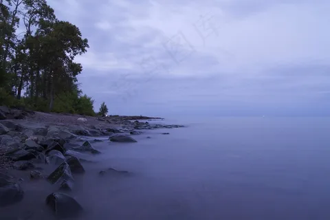 海岸，海岸，长时间曝光，波浪，大海，海洋，海滩