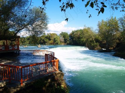 水，河流，瀑布，泡沫，自然，景观