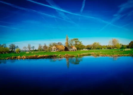 农场，河流，农村，景观，自然，农村